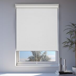 CHICOLOGY Roller Shades, Cordless Blinds, Window Shades for Home, Roller Window Shades, Window Treatments, Door Blinds, Light Filtering Shades, Woven White (Natural Woven), 62"x72"