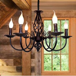 Jaycomey French Country Chandelier, Vintage Candle Chandelier, 6 Lights Farmhouse Pendant Light Fixture for Kitchen Island,Dining Room, Living Room