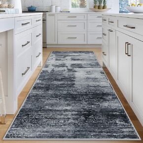 Runners for Hallways 2x6 FT with Strong Anti Skid TPR Backing Boho Abstract Washable Floor Mat - All Purpose Runner Rug for Entryway Bedroom Kitchen Laundry Room