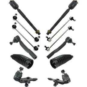 TRQ Front and Rear Steering & Suspension Kit Ball Joint Steering Rack & Pinion Bellow Sway Bar Stabilizer Link Tie Rod Compatible with 2007-2009 Lexus ES350 2007-2011 Toyota Camry