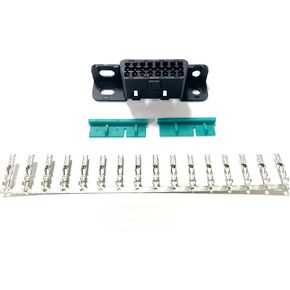 JUTA 16 PIN OBD الإناث الإناث سلك مآخذ التوصيل موصل محول سيارة OBDII