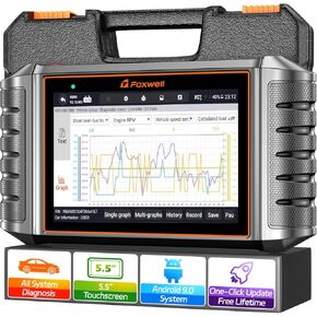 FOXWELL NT710 fit for BMW OBD2 Scanner, Bi-Directional Full System Diagnostic Scan Tool, All Resets fit for BMW Mini Rolls-Royce Engine Code Reader, Battery Registration, ECU Coding, Oil ABS Reset