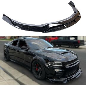 4pcs الأمامي الشفاه المتوافقة مع 2020-2023 Dodge Charger SRT Hellcat Scat (فقط مناسبة على نطاق واسع) ، سد الهواء المصد سد الذقن السفلي ، مجموعة حماية هيكل (أسود غير لامع)