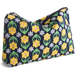 Vera Bradley Premium Cotton Large Pouch, Daffodils