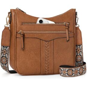RAINSMORE Crossbody Bags for Women, Trendy Crossbody Purses Soft Leather Shoulder Handbags Lightweight Travel Purse