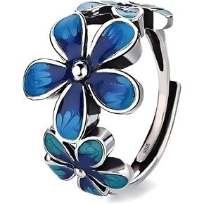 حلقة Filigree Silver Silver Sterling للنساء ، على الطراز القابل للتعديل ، والأسلوب الرجعية ، وتغليف الهدايا