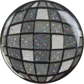 Shiny Glittery Disco Ball Enamel Pin – Retro Music Accessory with Retail-Ready Display Card