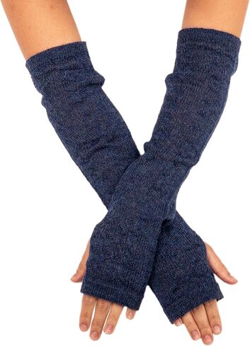 NOVICA Artisan Handmade 100% Baby Alpaca Wool Accessories Gloves Solid Fingerless Mitts Knit from Peru in Saudi Arabia