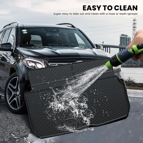 LASFIT Cargo Mat Fits for Mercedes Benz GLS 2025 2024 2023-2020, Custom Fit GLS 450 580 63 AMG,All Weather TPE Cargo Liners,Cargo with Seatback in Saudi Arabia