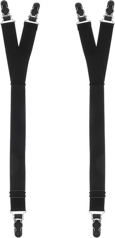 Garneck 2pcs y على شكل قميص يبقى قميص قابلة للتعديل قميص نايلون حارس القفل غير القفل جوارب جوارب الرباطين الأشرطة السود in Saudi Arabia