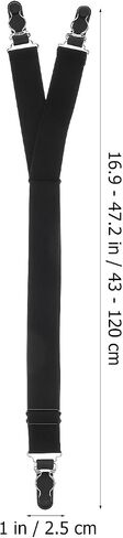 Garneck 2pcs y على شكل قميص يبقى قميص قابلة للتعديل قميص نايلون حارس القفل غير القفل جوارب جوارب الرباطين الأشرطة السود in Saudi Arabia