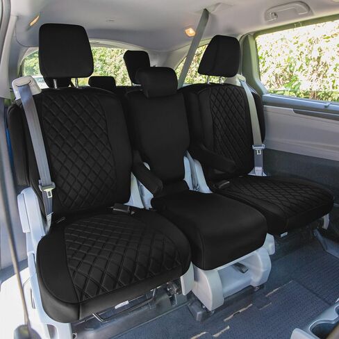 FH Group Custom Fit Car Seat Covers for 2018–2025 Honda Odyssey, Rear Set Black Ultraflex Neoprene Car Seat Covers, Waterproof Automotive Seat Cover, Honda Odyssey Accessories in Saudi Arabia