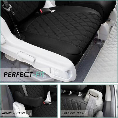 FH Group Custom Fit Car Seat Covers for 2018–2025 Honda Odyssey, Rear Set Black Ultraflex Neoprene Car Seat Covers, Waterproof Automotive Seat Cover, Honda Odyssey Accessories in Saudi Arabia