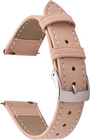 20mm 22mm Super Soft Leather Watch Bands for Women, Stainless Steel Polished Buckle,Simple Quick Release Lightweight Replacement Strap in Kuwait