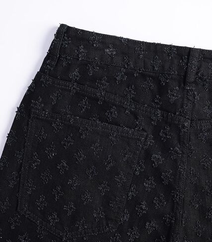 SHION7 Men's Denim Shorts, Relaxed Fit Knee Length Short Pants for Men, Ripped Baggy Half Pant, Streetwear Oversized Shorts in Saudi Arabia