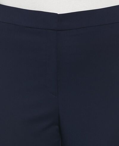 Rafaella Women's Plus Size Satin Twill Capri Pants with Grommets, Elastic Waistband, Stretch Fabric, Slimming, Curvy Fit in Kuwait