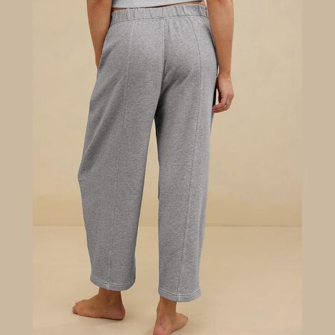 Hixiaohe Womens Baggy Wide Leg Pants Casual Barrel Trousers Elastic Waisted Sweatpant Palazzo Harem Pants with Pockets in Saudi Arabia