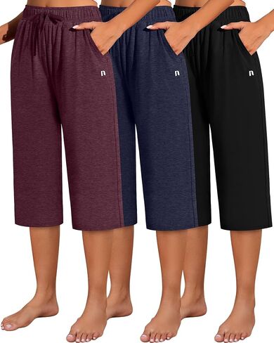 Neer 3 Pack Pant Women's Capri ، و Cotton Wide Leg Basic Pants Pant in Kuwait