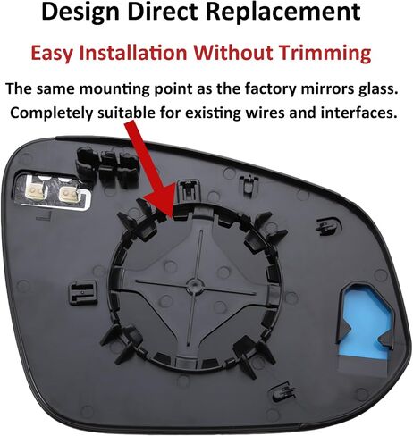 Passenger Side Mirror Replacement for Toyota Highlander 2014 2015 2016 2017 2018 2019 - Right Side Mirror Glass, Rear View Mirrors Glass with Power Heated in Saudi Arabia
