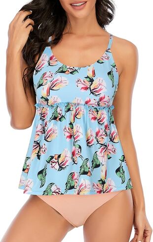 Century Star 2025 Modest Tankini Swimsuits for Women Tummy Control Tankini Bathing Suit Tops with Shorts 2 Piece Swimwear in Saudi Arabia