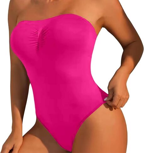 Styled Avenue Strapless Seamless Shapewear Tube Top Thong Bodysuit-Form Fitting. Runs Small-Order up a Size! in Kuwait