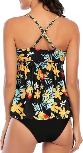 Century Star 2025 Modest Tankini Swimsuits for Women Tummy Control Tankini Bathing Suit Tops with Shorts 2 Piece Swimwear in Saudi Arabia