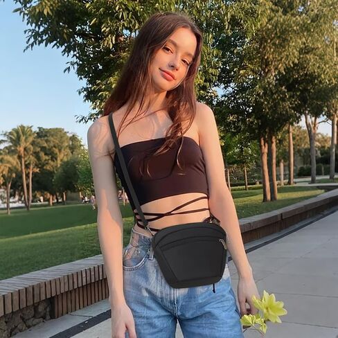 أكياس Maxtop كبيرة الكبرى للنساء للنساء حقيبة حبال سوداء سوداء كروس باي فاني مع حقيبة حزام أنيقة قابلة للفصل للمشي في التخييم. in Kuwait