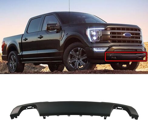 Front Bumper Skid Plate Lower Molding Trim Valance for Ford F150 2021 2022 2023 2024 OE Replacemnet ML34-17F771-ACW (Matte Black) in Saudi Arabia