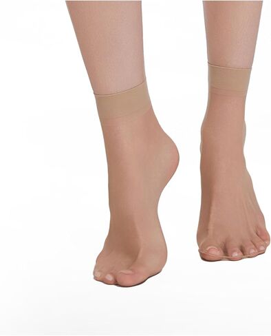 Women’s 10-15 Pairs Ankle High Sheer Socks Soft Nylon Socks for Women & Comfort Tights Hosiery in Kuwait