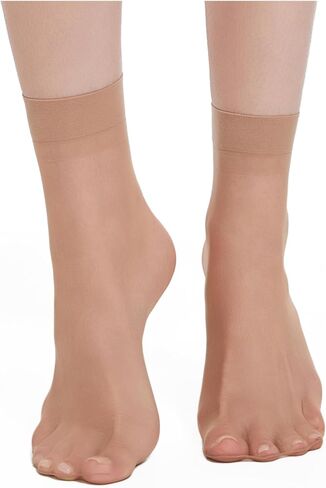 Women’s 10-15 Pairs Ankle High Sheer Socks Soft Nylon Socks for Women & Comfort Tights Hosiery in Kuwait