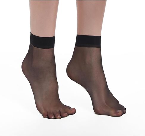 Women’s 10-15 Pairs Ankle High Sheer Socks Soft Nylon Socks for Women & Comfort Tights Hosiery in Kuwait