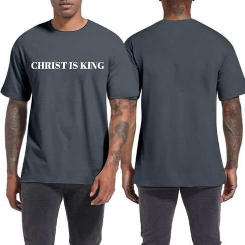 Christian Shirt Mens:The Way The Truth The Life Letter Printed Tshirt Jesus Faith Crew Neck Short Sleeve Top in Saudi Arabia