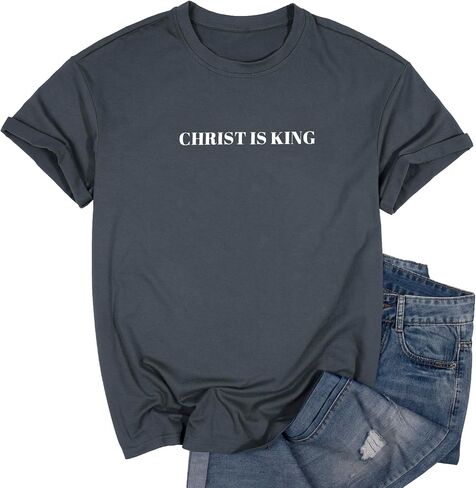 Christian Shirt Mens:The Way The Truth The Life Letter Printed Tshirt Jesus Faith Crew Neck Short Sleeve Top in Saudi Arabia