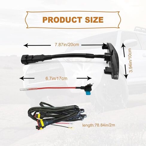 4-PCS LED Amber Lights for 2014-2023 Toyota 4Runner TRD Pro Grille, Including SR5, TRD Off-Road, Limited, TRD Pro, Venture, Trail with Fuse & Wire Harness (Smoke Shell/Amber Light) in Kuwait