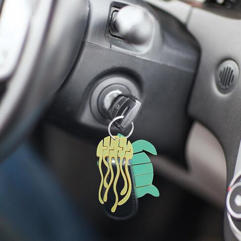 12 Pcs 3D Printed Ocean Themed Keychains, Colorful 3D Printed Design, Great Gift for Ocean Lovers, Funny 3D Printed Keychain Charms for Backpack, Purse, Handbag in Saudi Arabia