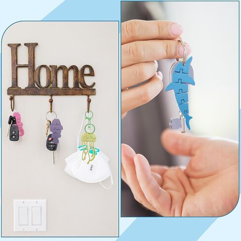 12 Pcs 3D Printed Ocean Themed Keychains, Colorful 3D Printed Design, Great Gift for Ocean Lovers, Funny 3D Printed Keychain Charms for Backpack, Purse, Handbag in Saudi Arabia