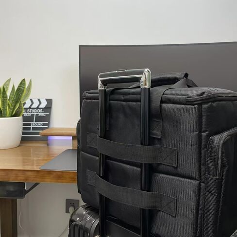 Portable Mini-ITX PC Travel Case for NR200 / NR200P (39 x 18.5 x 32 CM) - Shockproof Padded Carrying Bag with Cable Organizer & Accessory Pockets (Black) in Saudi Arabia