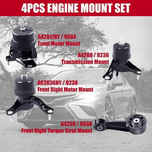 Engine Motor Mount Compatible with 1997-2001 Toyota Camry 2.2L A6256 A7219 A7238 A7241 in Saudi Arabia
