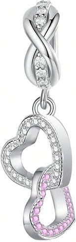 Newsoul 925 Silver Charms for Necklaces and Bracelets Infinite Heart Dangle Pendants Rainbow White Clouds Beads Jewelry Charms Gifts for Women in Saudi Arabia