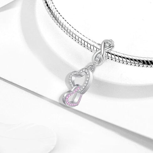 Newsoul 925 Silver Charms for Necklaces and Bracelets Infinite Heart Dangle Pendants Rainbow White Clouds Beads Jewelry Charms Gifts for Women in Saudi Arabia