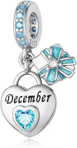 MICOO 925 Sterling Silver Birthstone Charms Bead Charms for Bracelet and Necklace Happy Birthday Charm Jewelry Gift for Women in Saudi Arabia