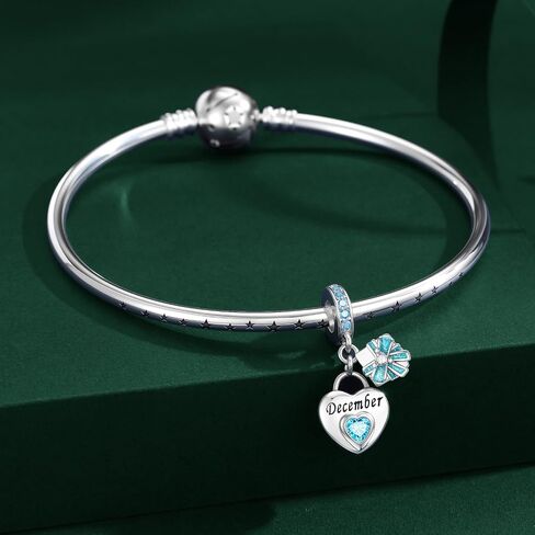 MICOO 925 Sterling Silver Birthstone Charms Bead Charms for Bracelet and Necklace Happy Birthday Charm Jewelry Gift for Women in Saudi Arabia