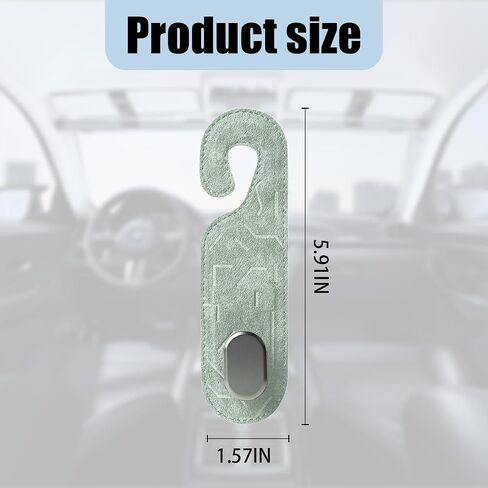 2PCS Car Seat Headrest Hook, Multifunctional Automotive Seatback Storage Hanger, Auto Interior Accessories for Hanging Handbag Purse Coat, Universal for SUV, RV, Truck(Green) in Kuwait