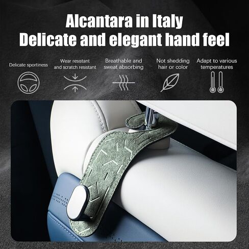 2PCS Car Seat Headrest Hook, Multifunctional Automotive Seatback Storage Hanger, Auto Interior Accessories for Hanging Handbag Purse Coat, Universal for SUV, RV, Truck(Green) in Kuwait