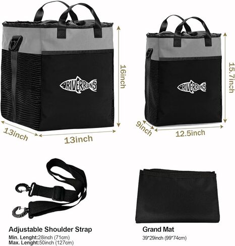 Riverruns Fishing Hunting Wader Bag with Vented Mesh, Waders Boots Bag, Fly Fishing Storage Bag for Fishing, Hiking, Camping (Khaki, Medium 30L) in Saudi Arabia