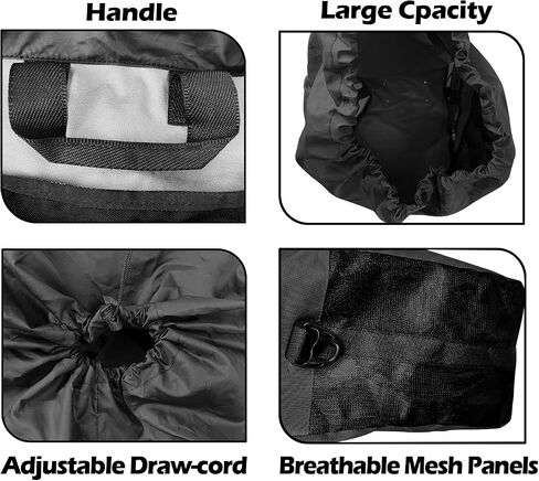 Riverruns Fishing Hunting Wader Bag with Vented Mesh, Waders Boots Bag, Fly Fishing Storage Bag for Fishing, Hiking, Camping (Khaki, Medium 30L) in Saudi Arabia