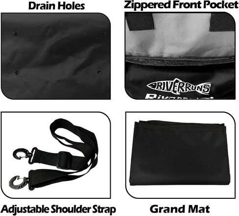 Riverruns Fishing Hunting Wader Bag with Vented Mesh, Waders Boots Bag, Fly Fishing Storage Bag for Fishing, Hiking, Camping (Khaki, Medium 30L) in Saudi Arabia
