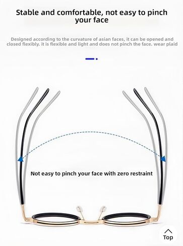 Tate Retro Titanium Acetate Prescription Glasses Frame，Luxury Round Eyeglasses with Blue Light Lenses 48-24-148mm in Saudi Arabia