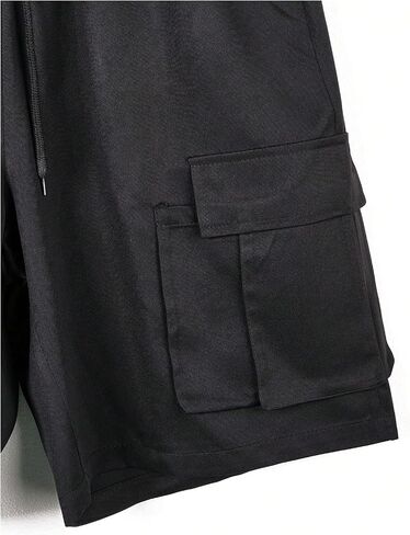 Verdusa Men's Elastic Waist Drawstring Side Pocket Cargo Shorts in Saudi Arabia