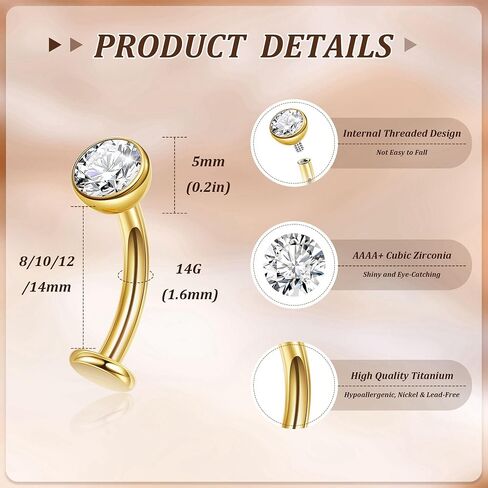 14G F136 Titanium Floating Belly Button Rings for Women Petite Flat Back CZ Belly Rings Opal Barbell Heart Curved Navel Ring Internally Threaded Belly Piercing Jewelry 8/10/12/14mm in Saudi Arabia